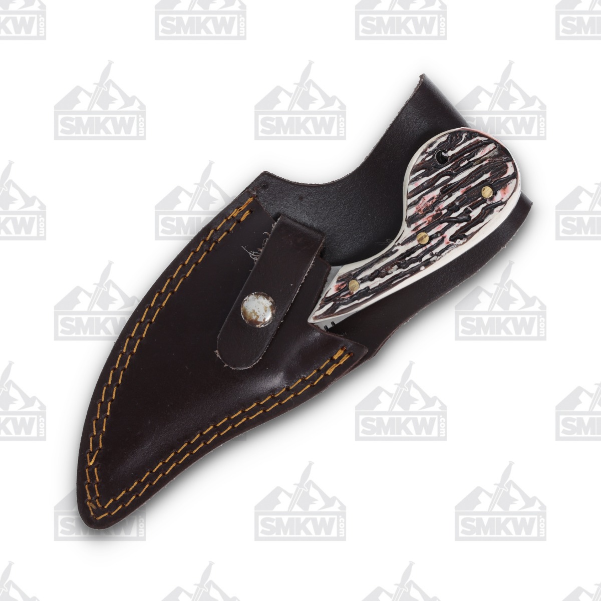 Frost Chipaway Cutlery The Snook Fixed Blade Knife Stag Bone Resin Handle FRCW141SBR View 3