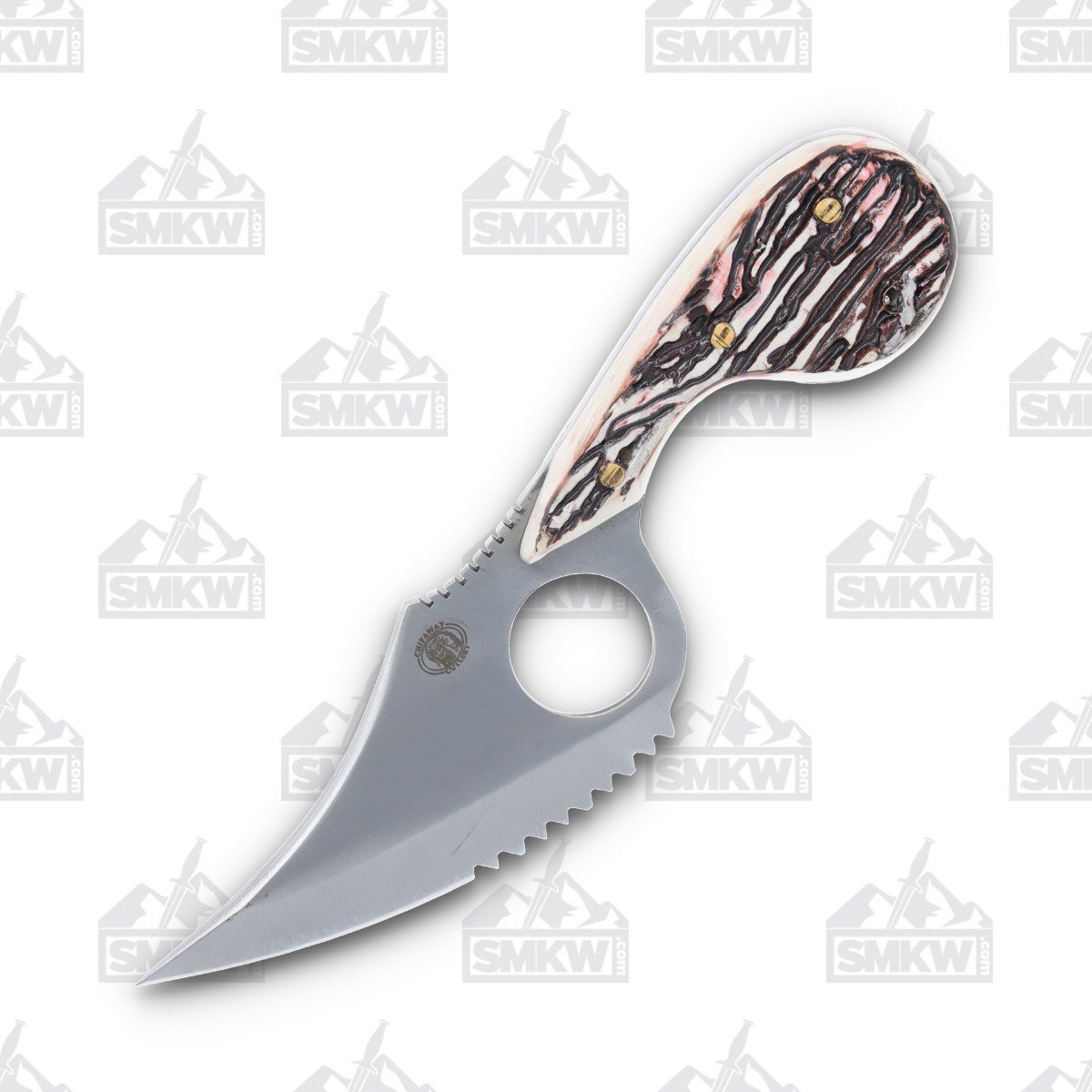 Frost Chipaway Cutlery The Snook Fixed Blade Knife Stag Bone Resin Handle FRCW141SBR View 1