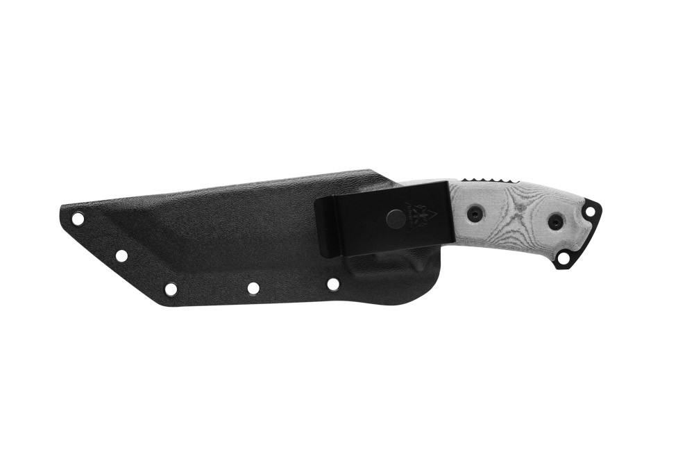 TOPS Knives Steel Eagle 105C Fixed Blade Linen Micarta Black 5.13in Clip Point TPSE105C View 2