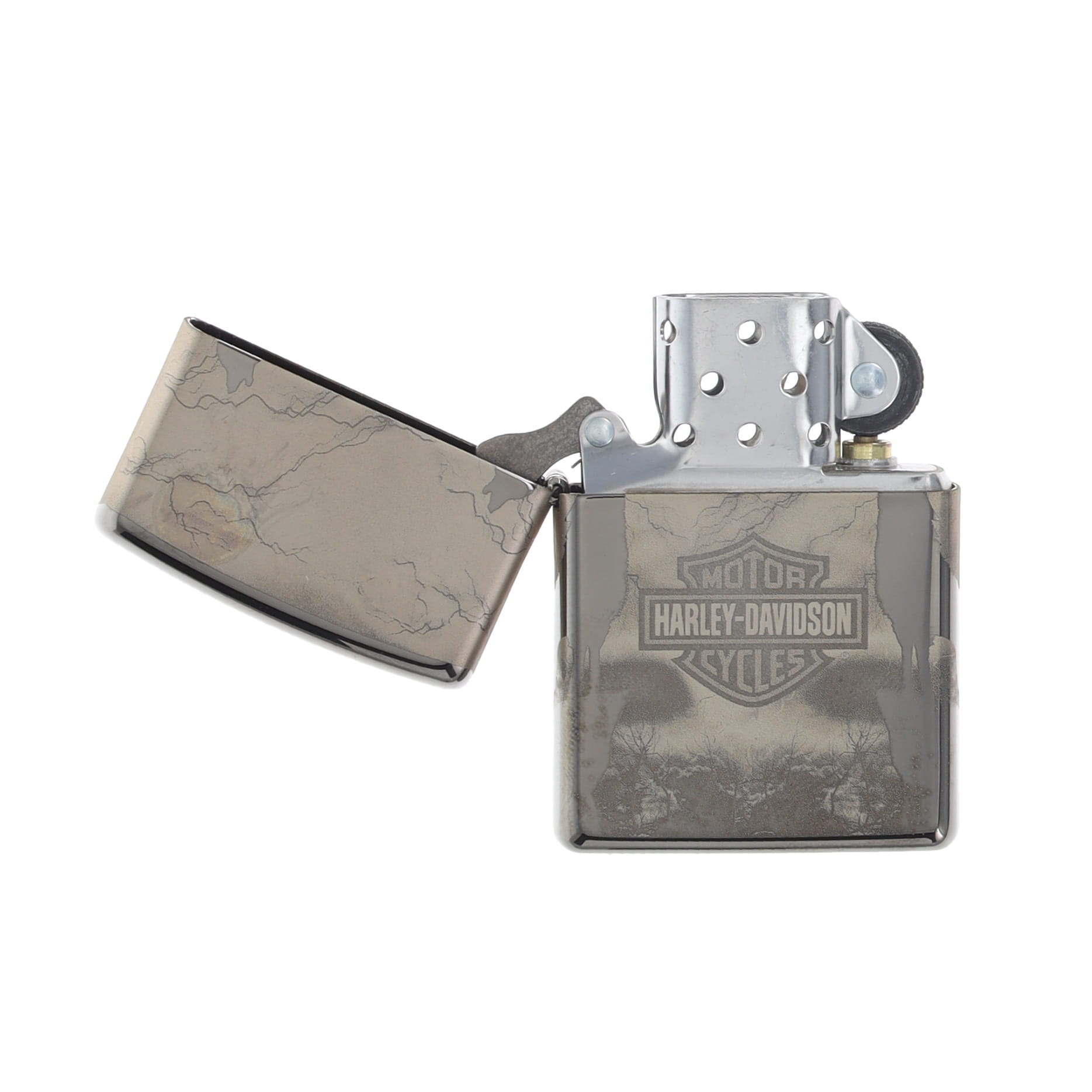 Zippo Lighter Harley Davidson Photo Image 360 Black Ice ZP48799 View 4
