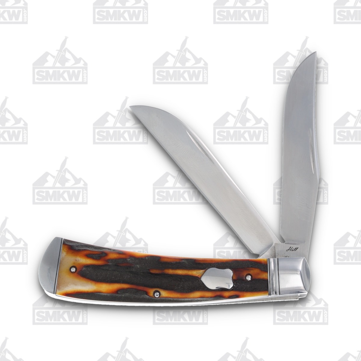 Tobin Hill Red Stag Trapper Folding Knife (2023 Blade Show) TH002 View 2