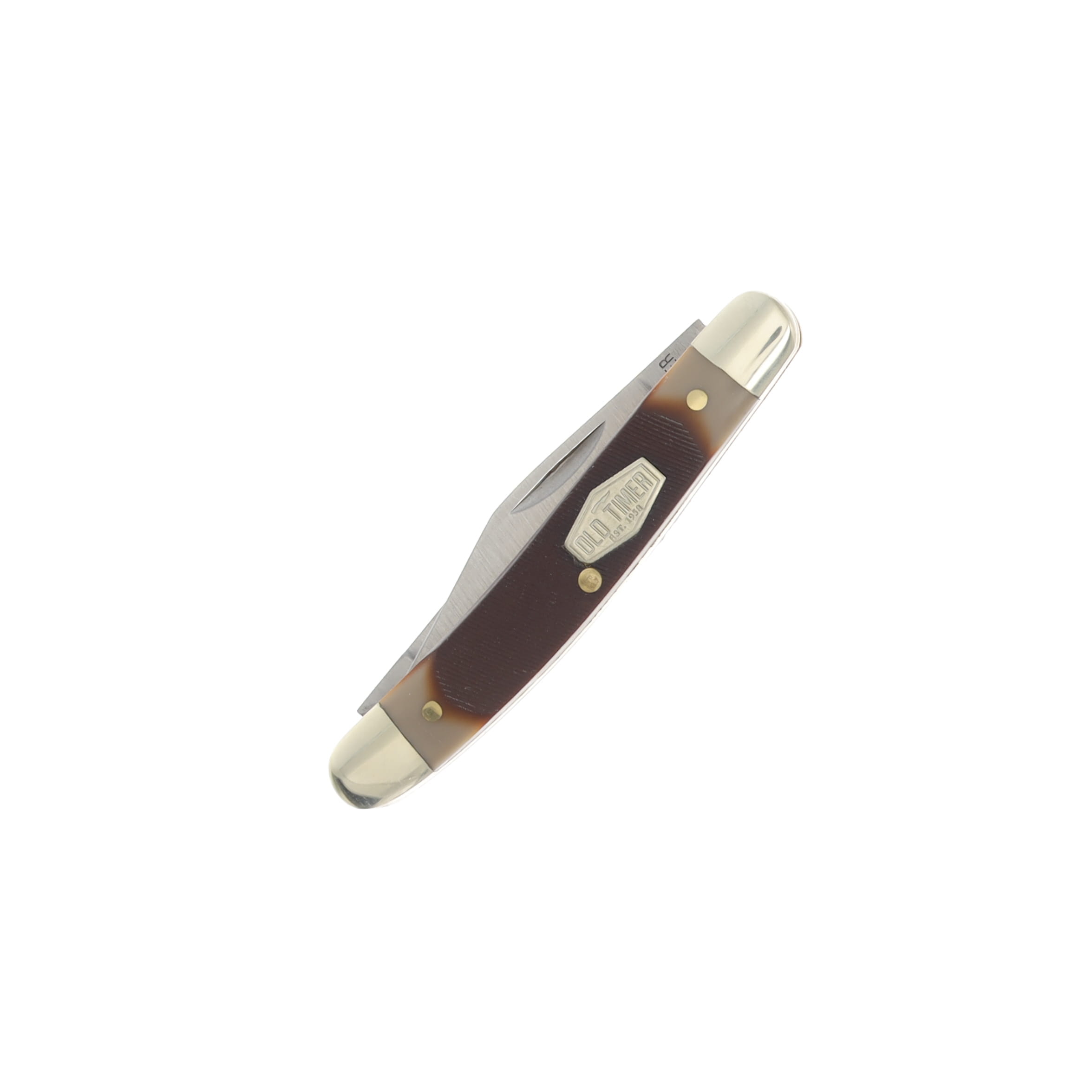 Old Timer Minuteman Folding Knife  Brown Sawcut Composition SCT104 View 4
