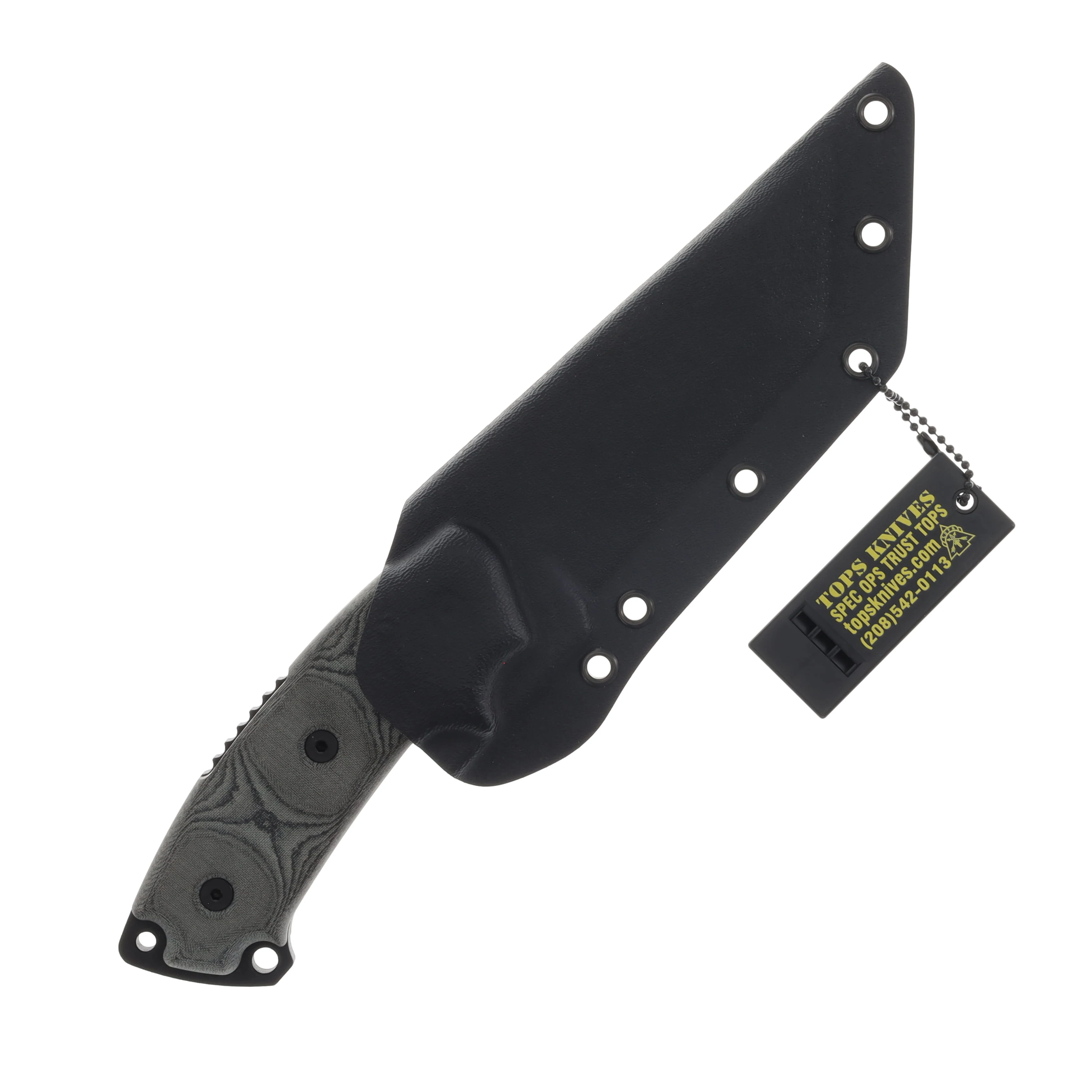 TOPS Knives Steel Eagle Fixed Blade Knife Black 5.13in Clip Point Blade TPSE105E View 4