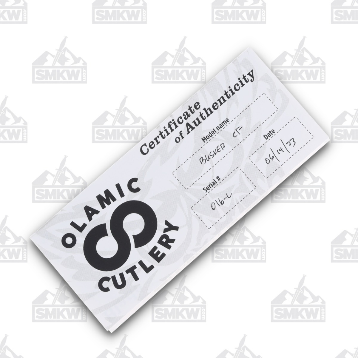 Olamic Busker Largo Folding Knife 016-L Satin Magnacut, Forged Gold FatCarbon BCF016L View 11