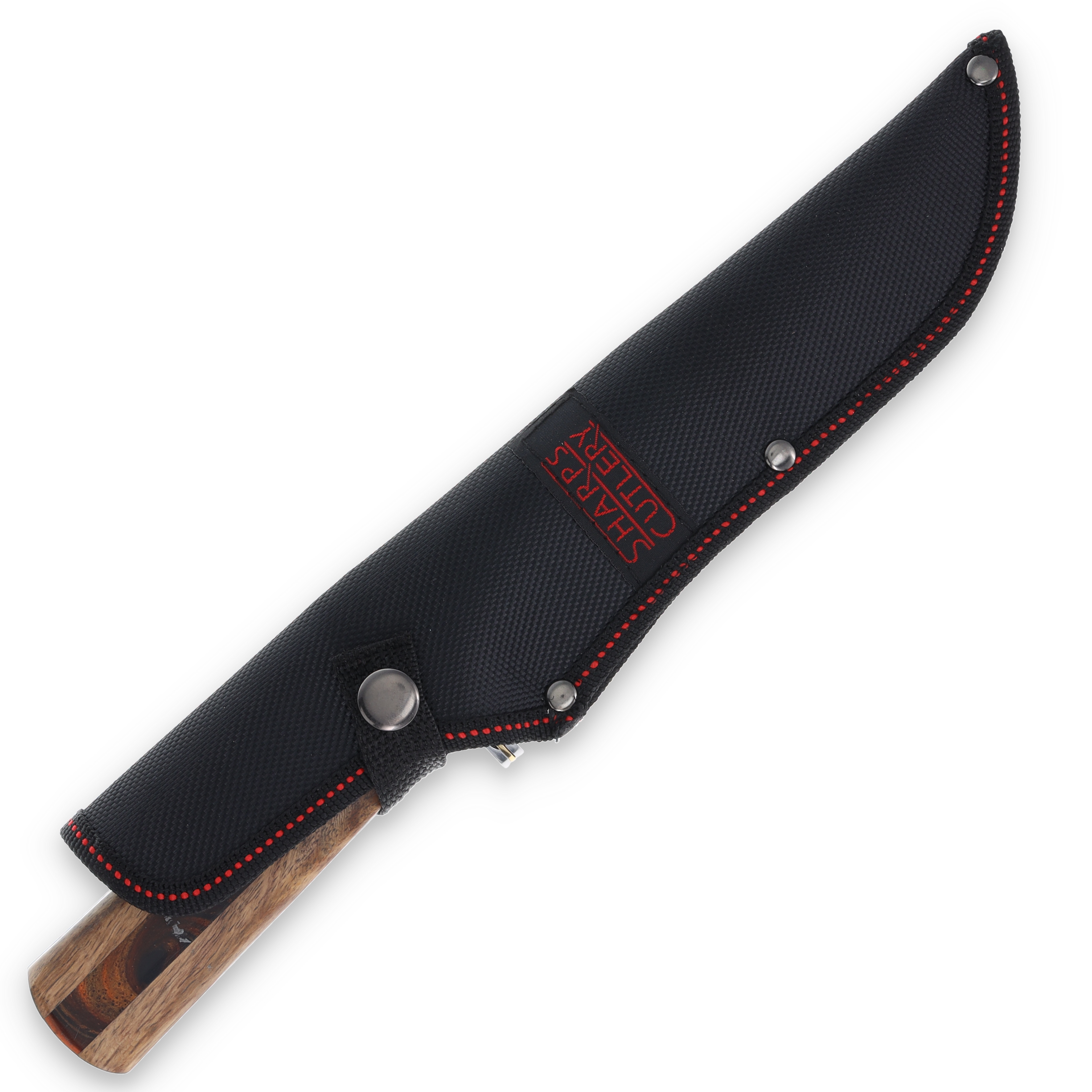 Sharp's Cutlery 12" Satin/Pakkawood Bowie with Sheath FRSHP007 View 5