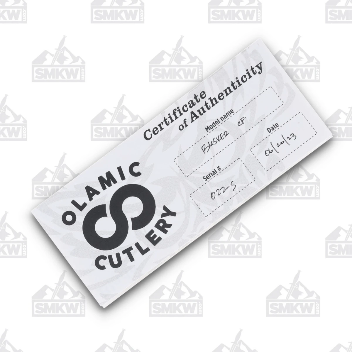 Olamic Busker Semper Folding Knife 022-S Satin Magnacut, Dark Matter FatCarbon BCF022S View 11