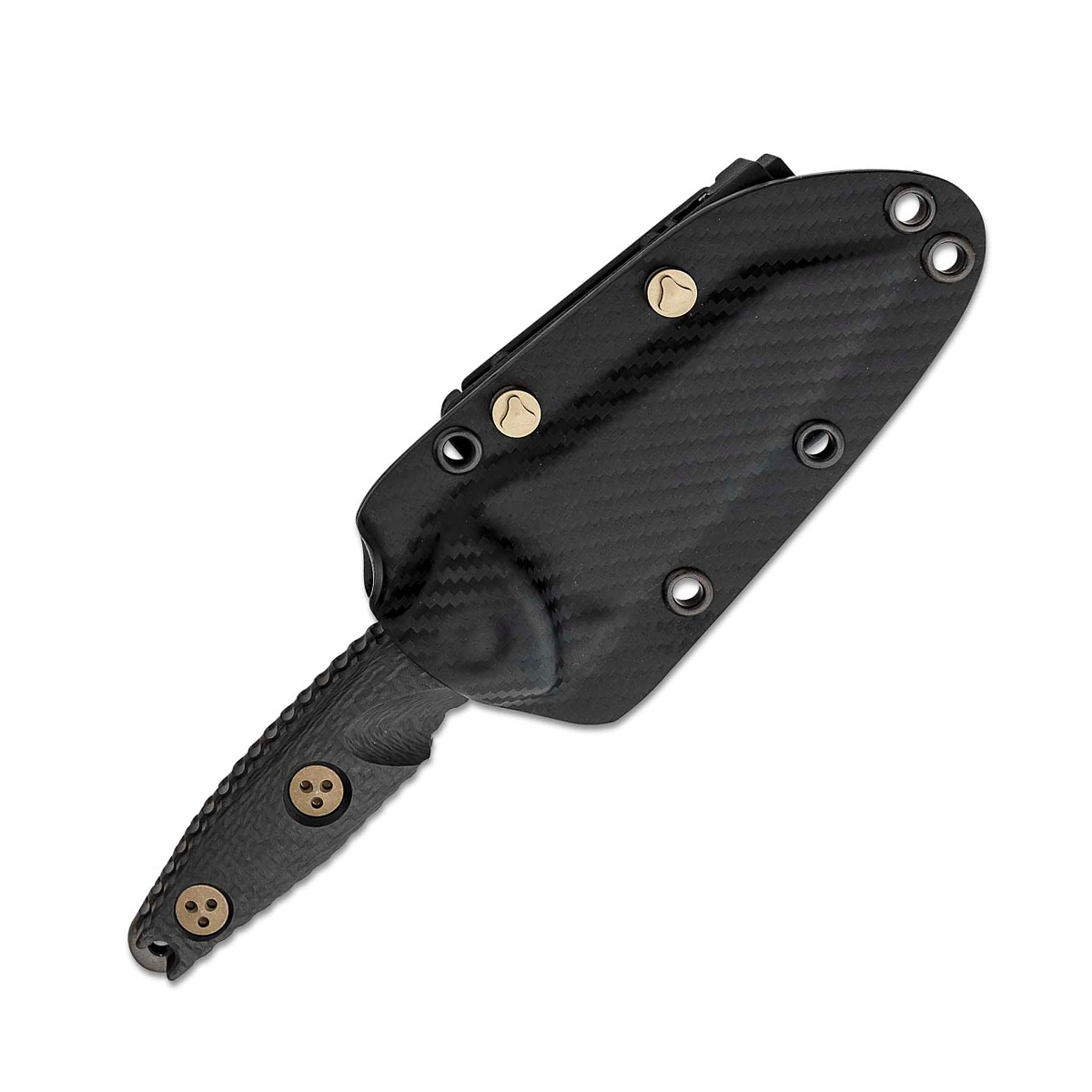 Microtech SOCOM Alpha Mini Warcom Fixed Blade Knife (S/E Black | Carbon Fiber) MT93M1DLCCFS View 4