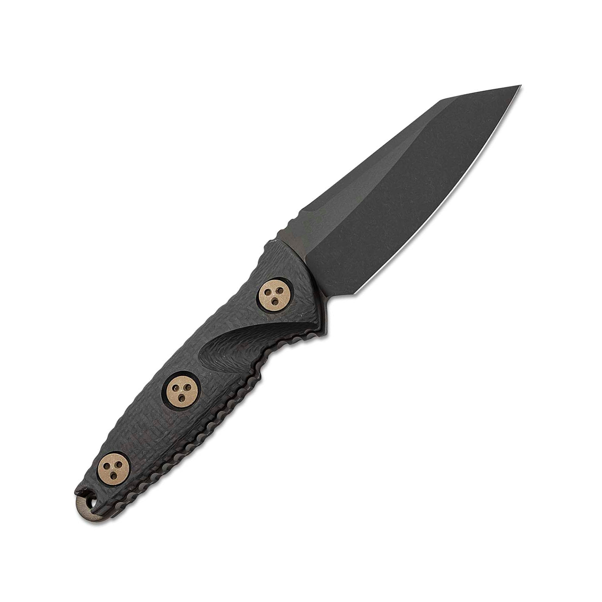 Microtech SOCOM Alpha Mini Warcom Fixed Blade Knife (S/E Black | Carbon Fiber) MT93M1DLCCFS View 2