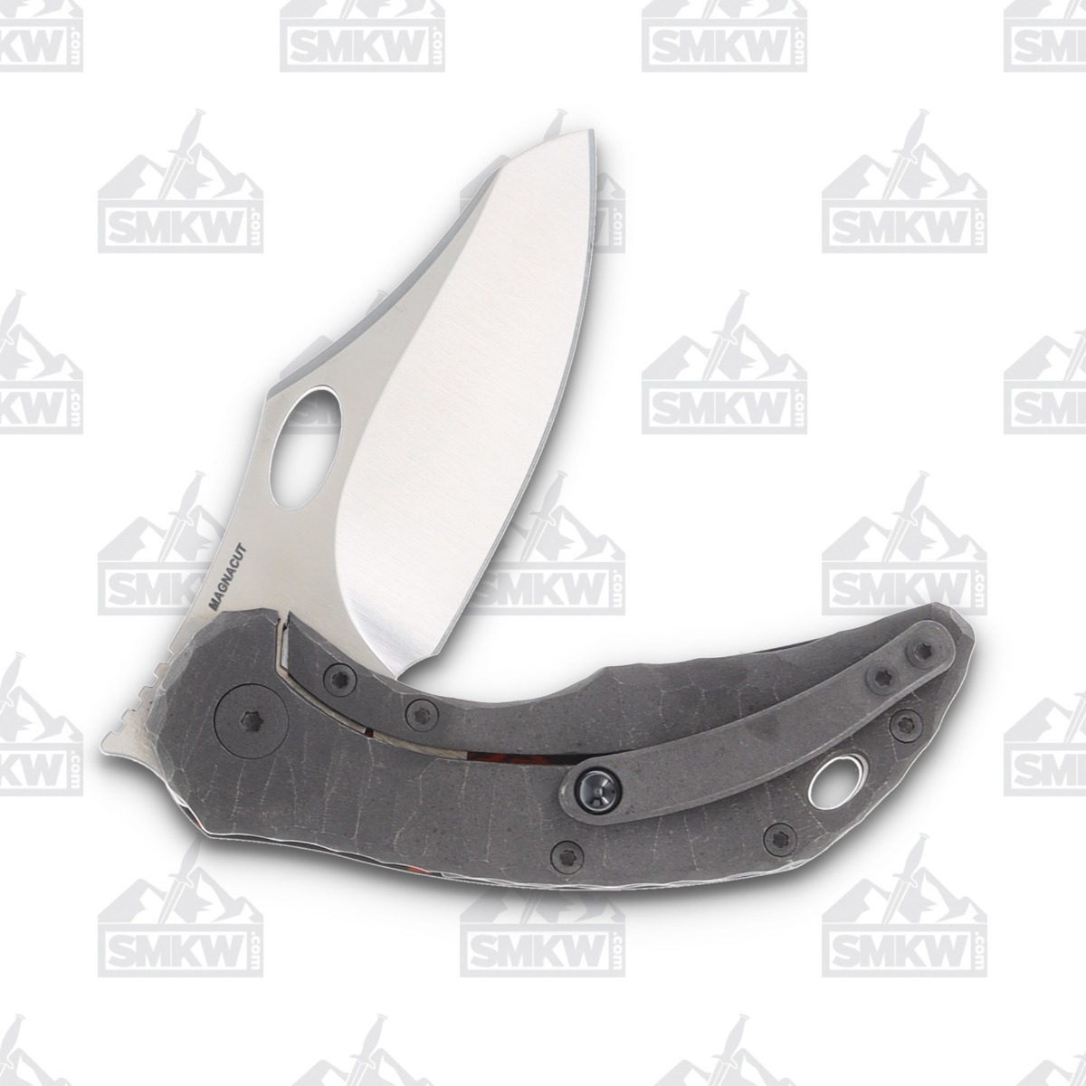 Olamic Busker Semper Folding Knife 023-S Satin Magnacut, Mars Valley FatCarbon BCF023S View 4