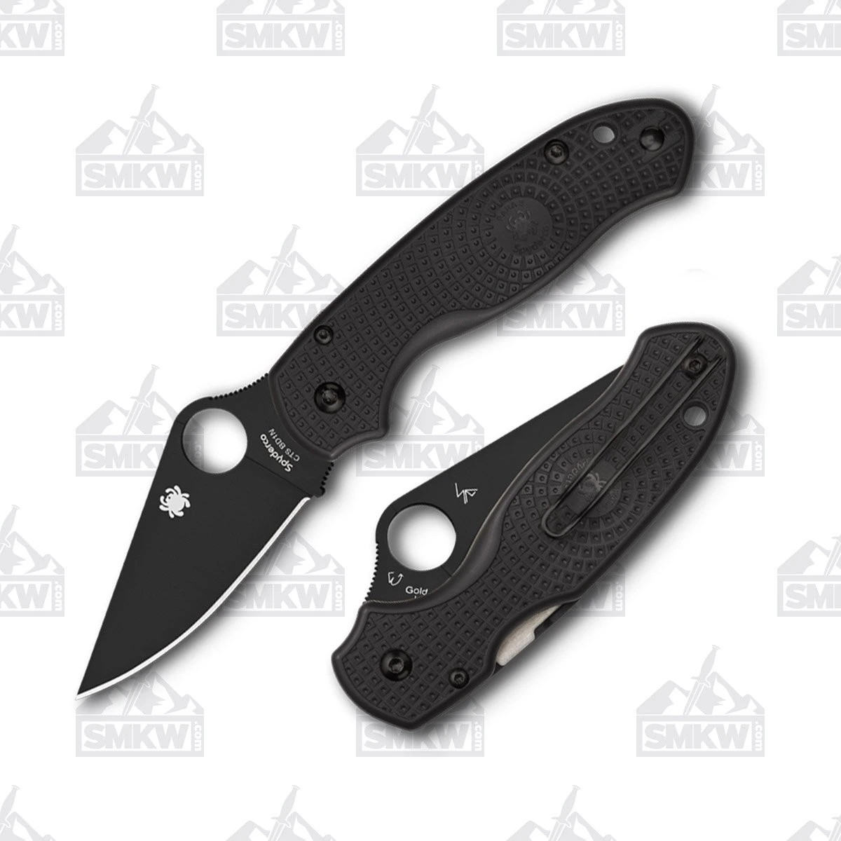 Spyderco Para 3 Lightweight Folding Knife Black 2.92in Plain Edge Blade SPC223PBBK View 1