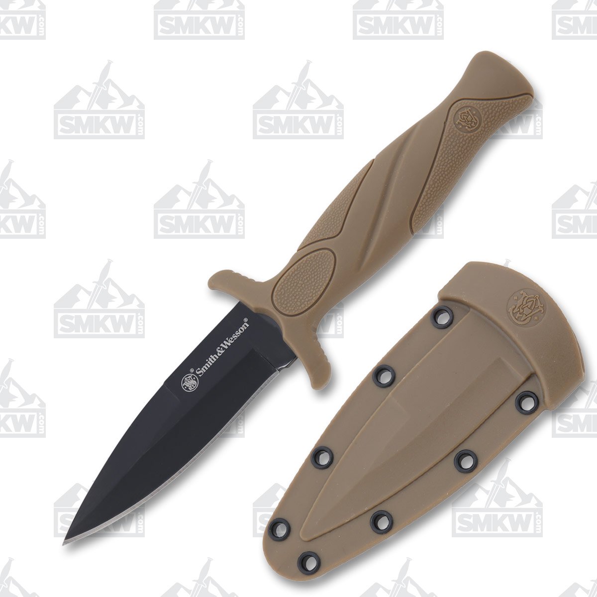 Smith & Wesson FDE Boot 2.95in Black Spear Point Fixed Blade Knife 1100072 View 1