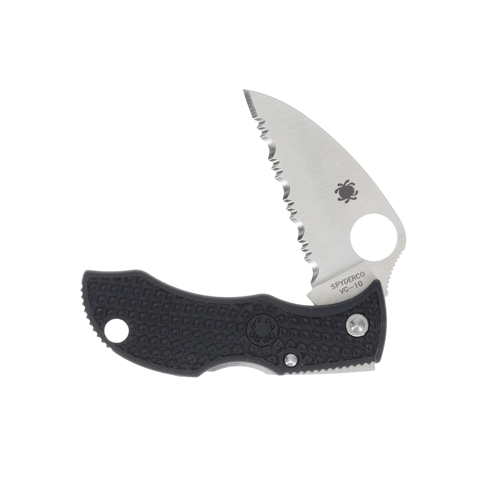 Spyderco Manbug Folding Knife 1.91 Inch Serrated Satin Wharncliffe SPCMBKWS View 3
