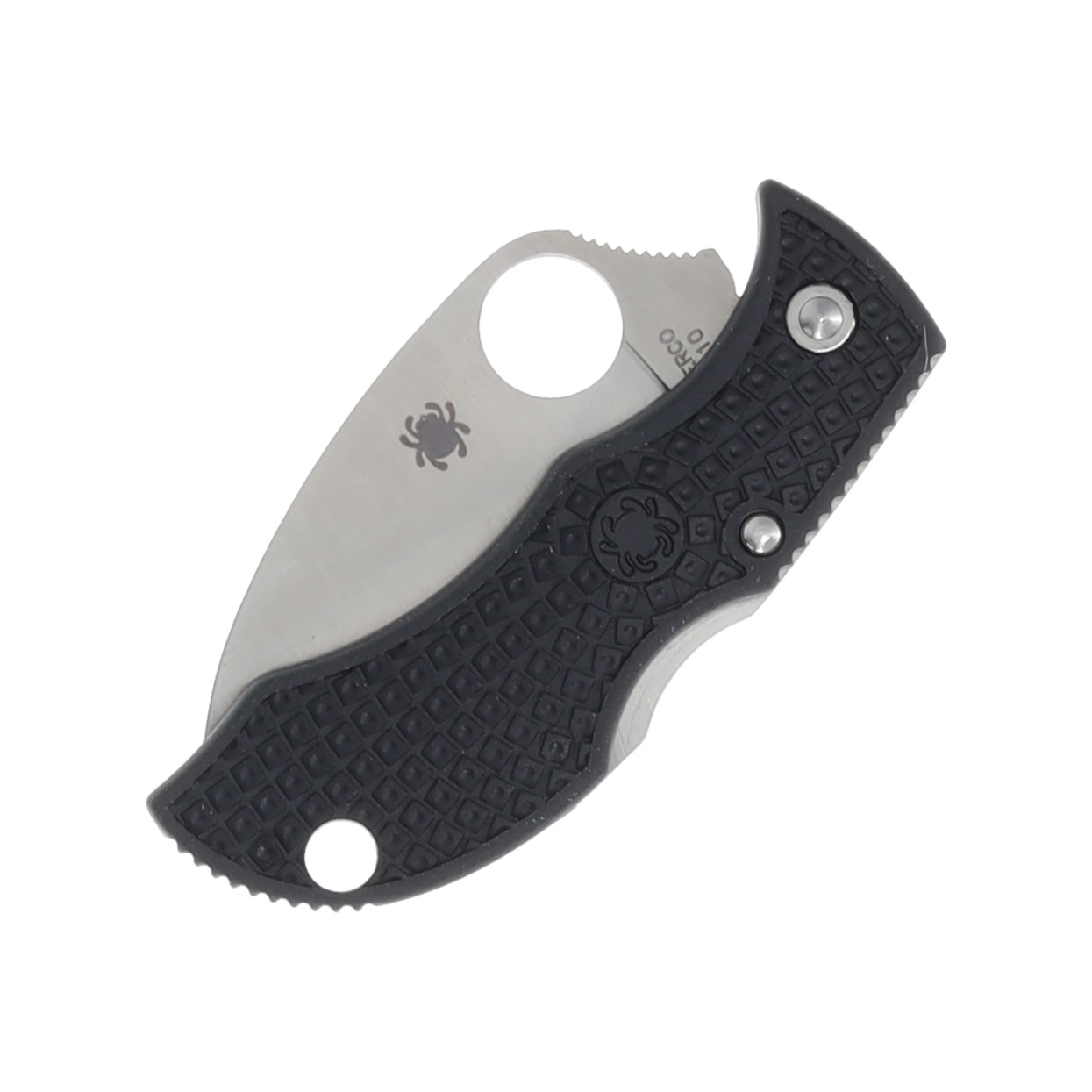 Spyderco Manbug Folding Knife 1.91 Inch Serrated Satin Wharncliffe SPCMBKWS View 5