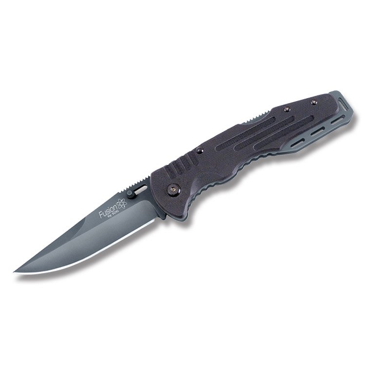 SOG Salute Folding Knife 3.62in Plain Edge Hardcased Clip Point SOGFF11 View 1