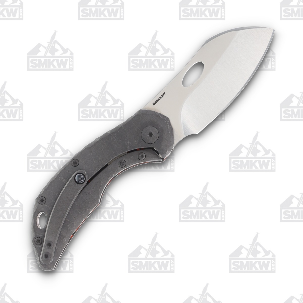 Olamic Busker Largo Folding Knife 017-L Satin Magnacut/Mars Valley FatCarbon BCF017L View 2