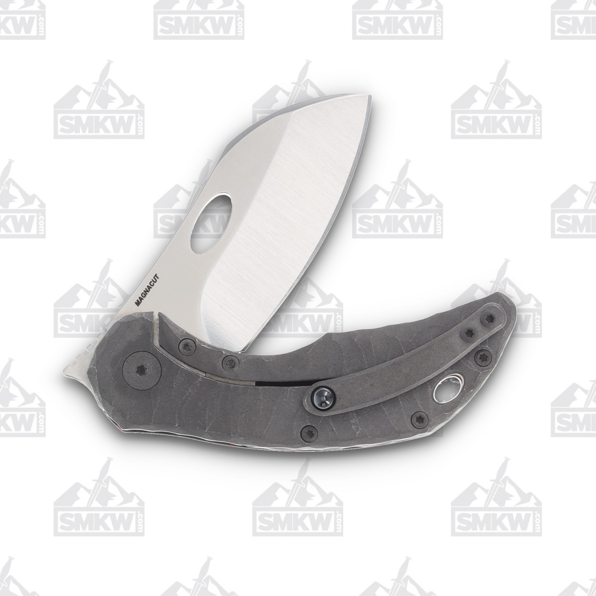 Olamic Busker Largo Folding Knife 017-L Satin Magnacut/Mars Valley FatCarbon BCF017L View 4