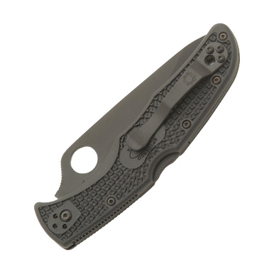 Spyderco Endura 4 Folding Knife Partially Serrated Black SPC10PSBBK View 3