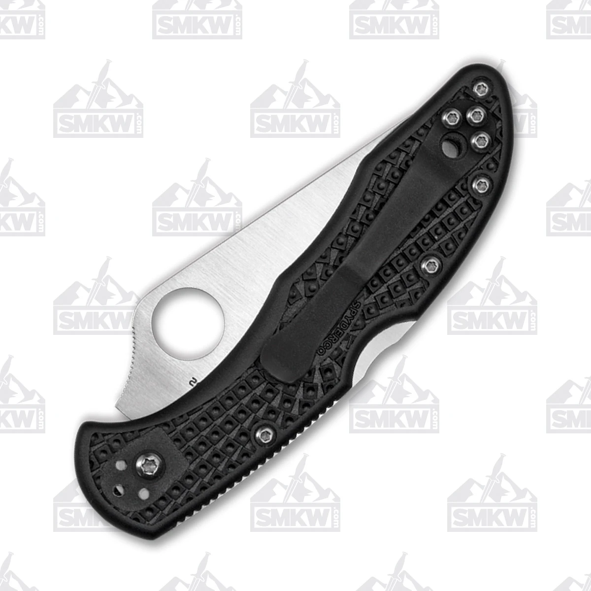 Spyderco Delica 4 Lockback Folding Knife Serrated Satin VG-10/Black SP11SB View 3