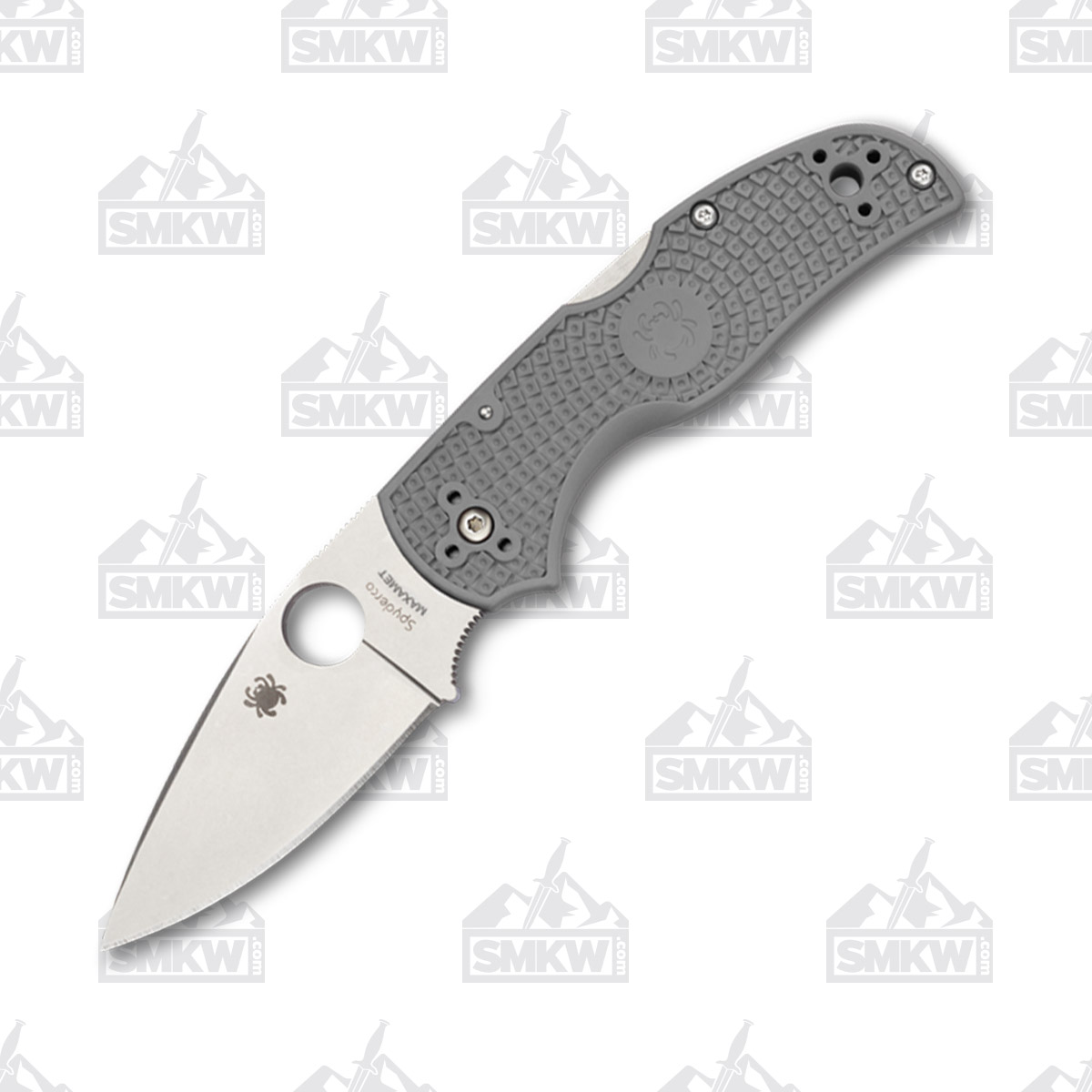 Spyderco Native 5 Maxamet Folding Knife Gray FRN SPC41PGY5 View 2