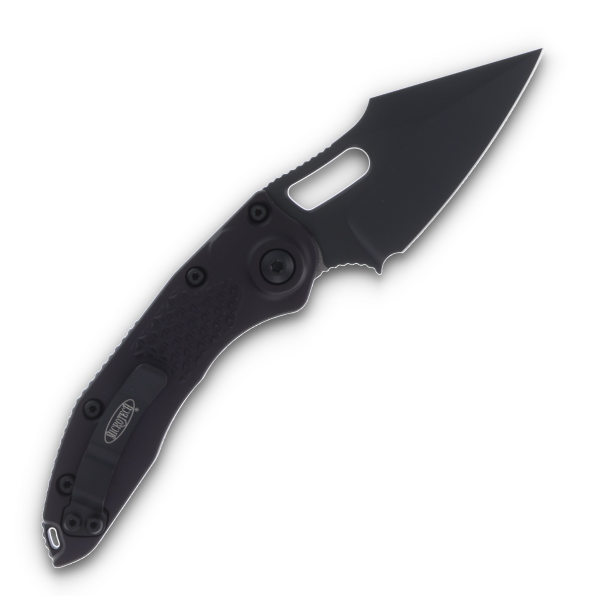 Microtech Stitch-A Out-the-Side Automatic Knife Tactical Black M390MK/Aluminum AUMT1691T View 2