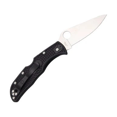 Spyderco Endela Folding Knife 3.41 Inch Plain Satin Clip Point SPC243PBK View 3