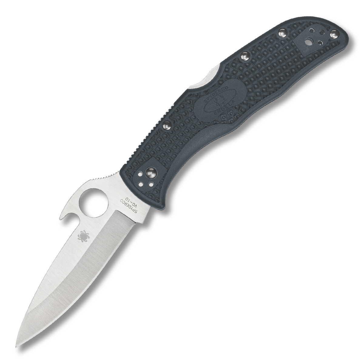 Spyderco Endela Emerson Gray 3.41 Inch Plain Satin Spear Point SPC243PGYW View 1
