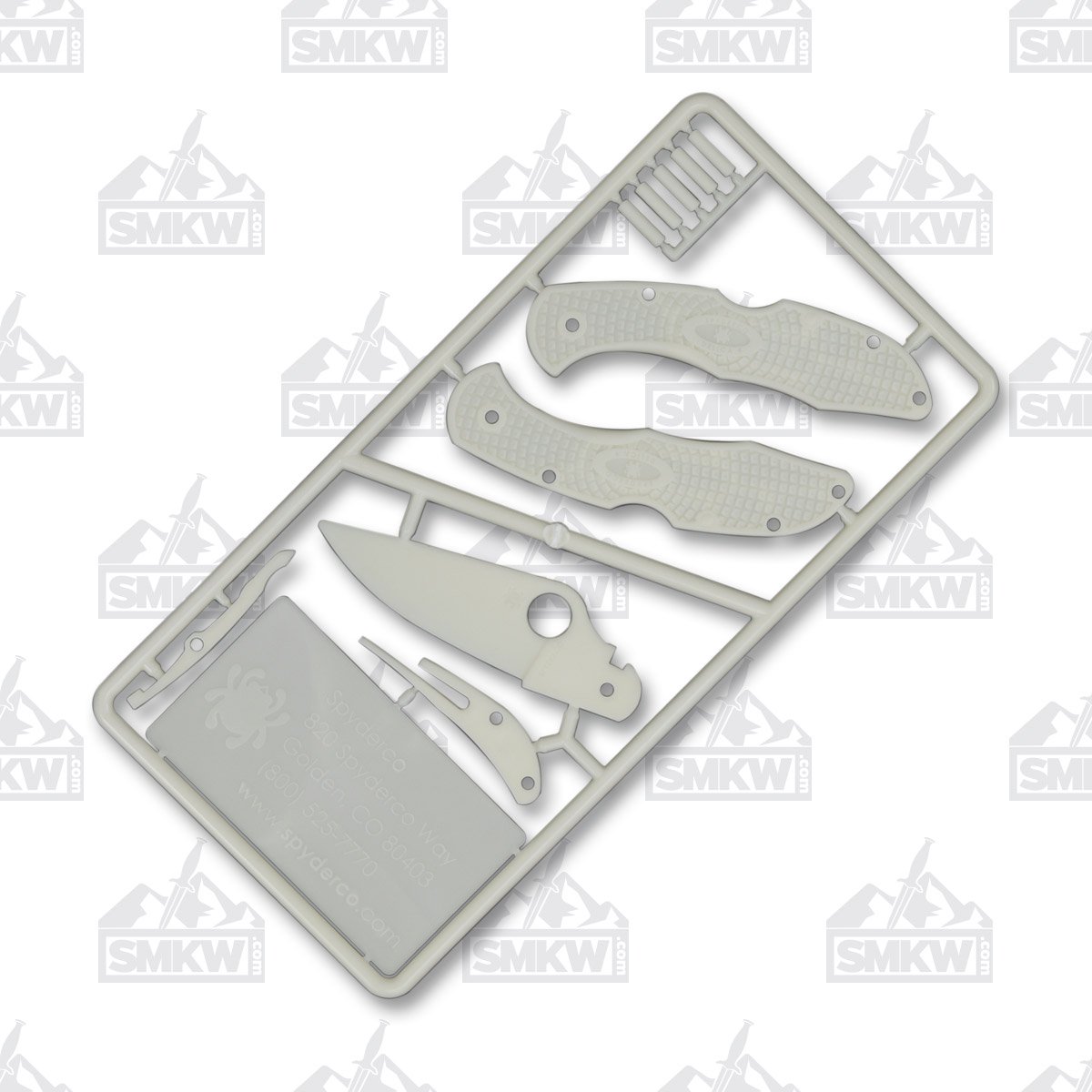 Spyderco Delica 4 Folding Knife 2.2in Plain Plastic Glow In The Dark Kit SPPLKIT1 View 1