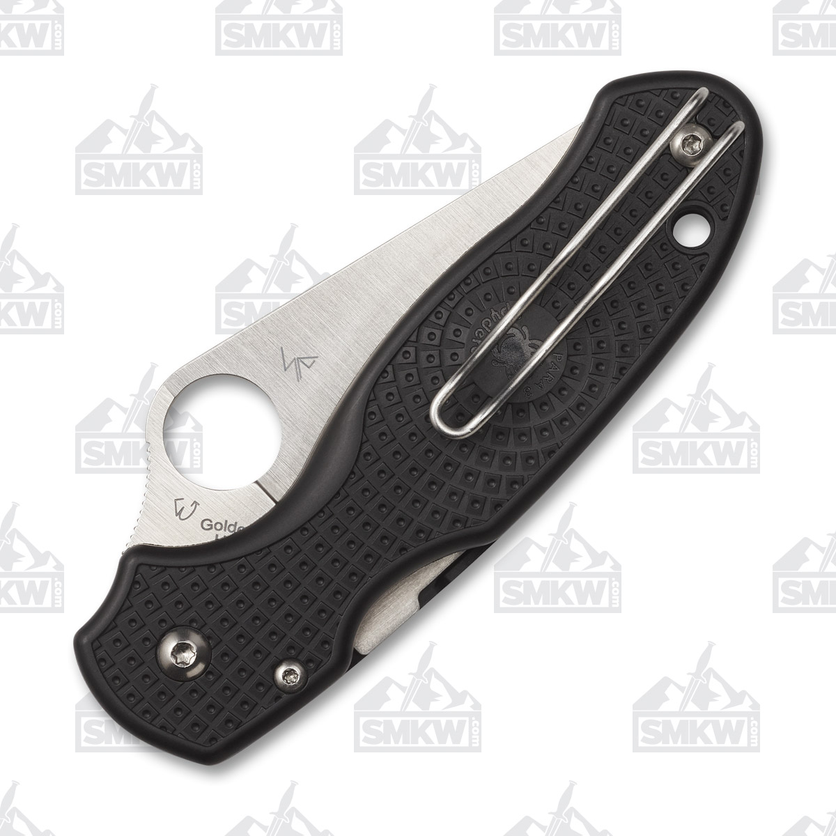 Spyderco Para 3 Lightweight 2.93in Plain Uncoated Clip Point SPC223PBK View 3