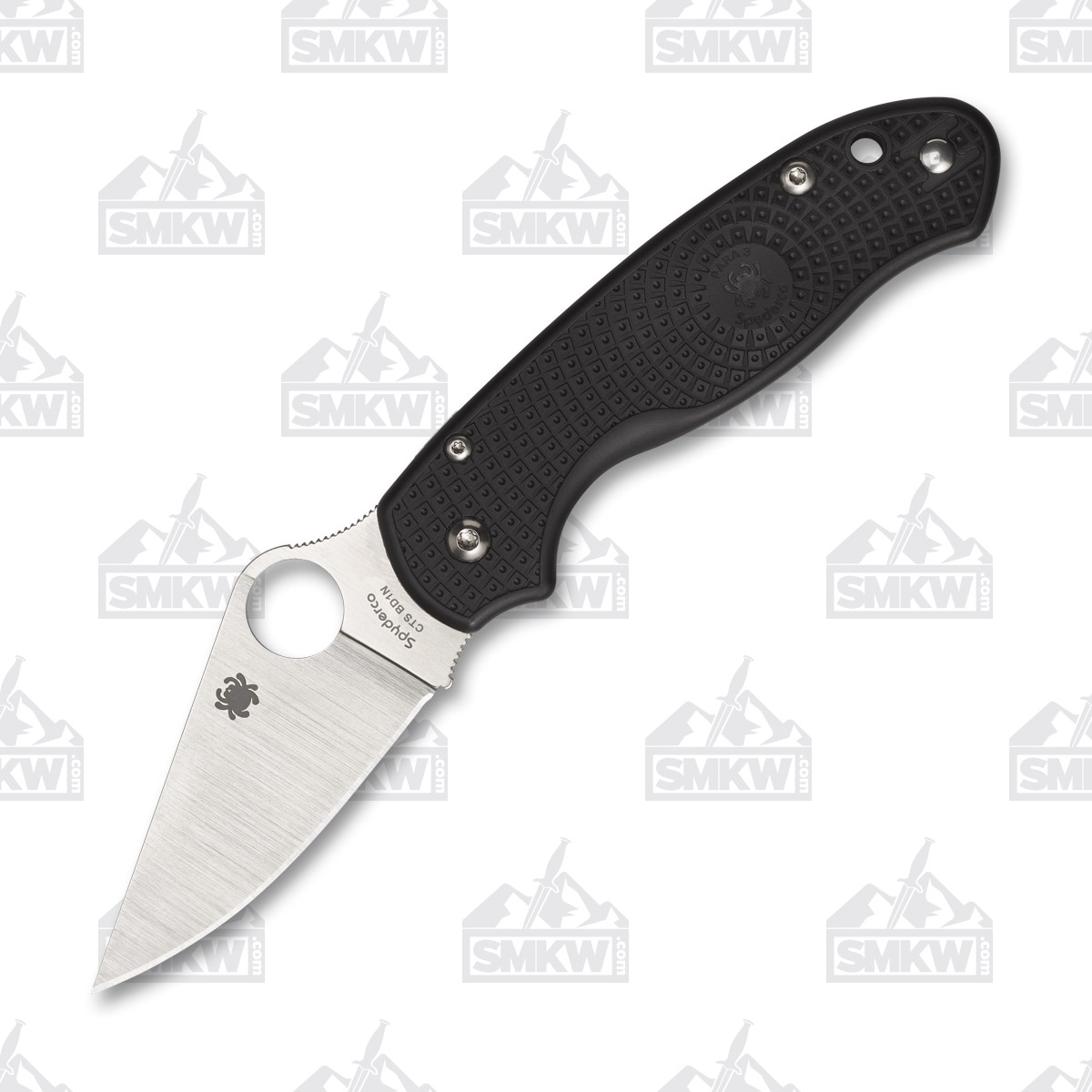 Spyderco Para 3 Lightweight 2.93in Plain Uncoated Clip Point SPC223PBK View 2