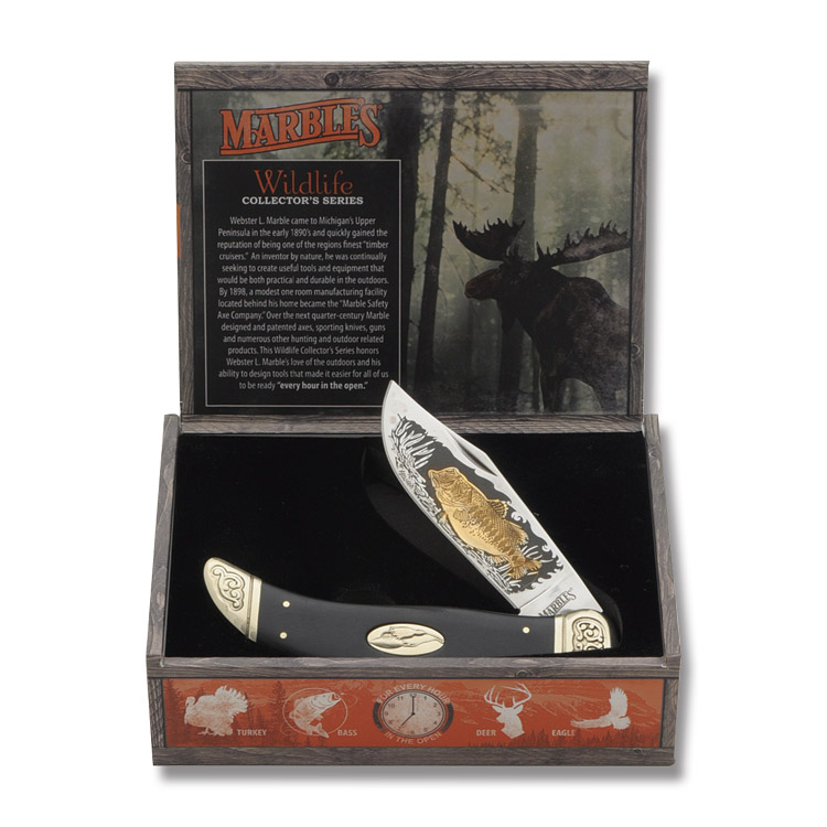Marble's Wildlife Series Folding Knife (Bass) MR367 View 3