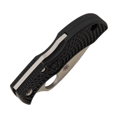 Spyderco Manbug Folding Knife 1.91in Satin Plain Wharncliffe Blade SPMBKWP View 7