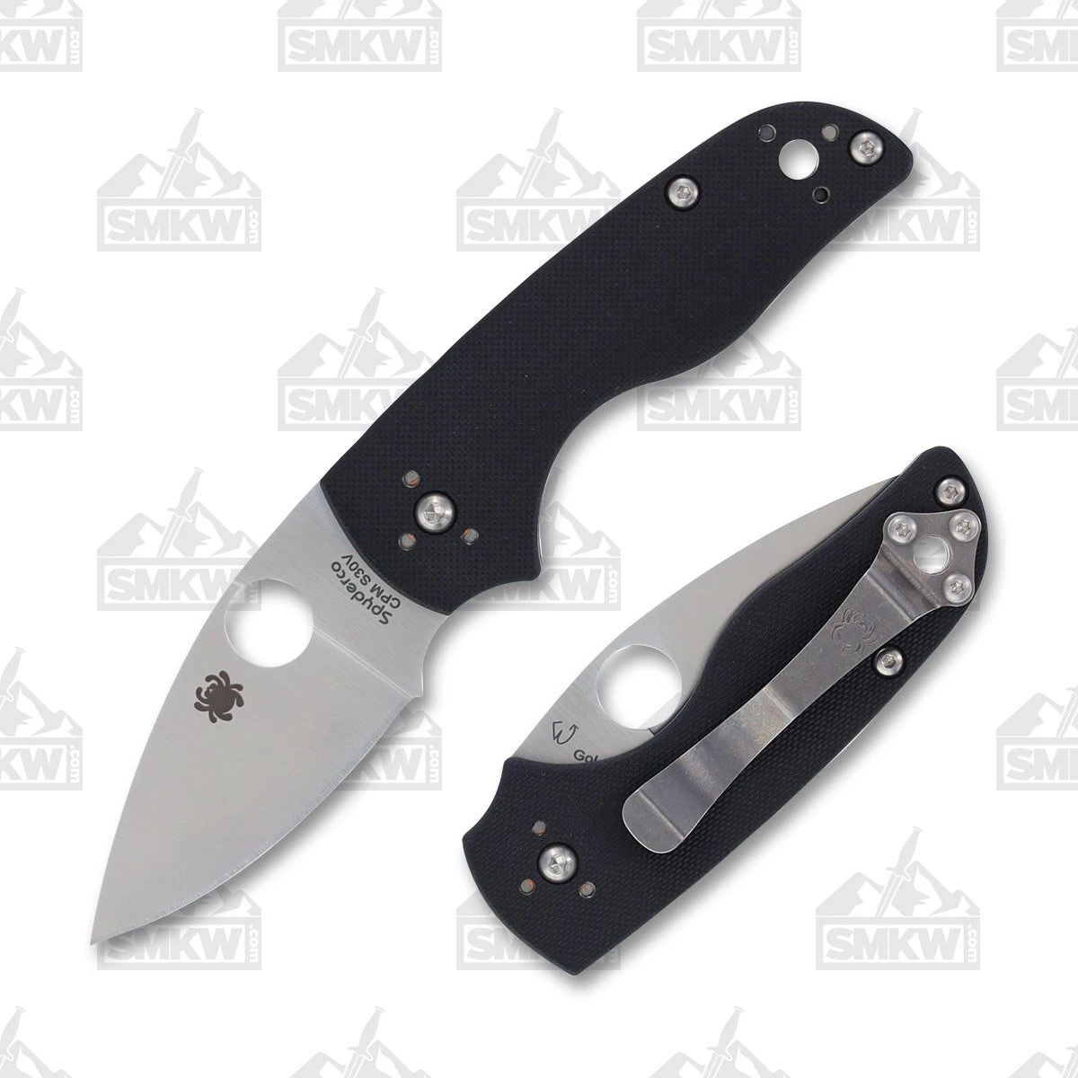 Spyderco Lil Native Folding Knife 2.42in Plain Edge G10 Thumb Hole SPC230NLGP View 1