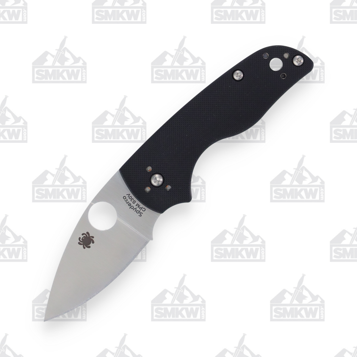 Spyderco Lil Native Folding Knife 2.42in Plain Edge G10 Thumb Hole SPC230NLGP View 2