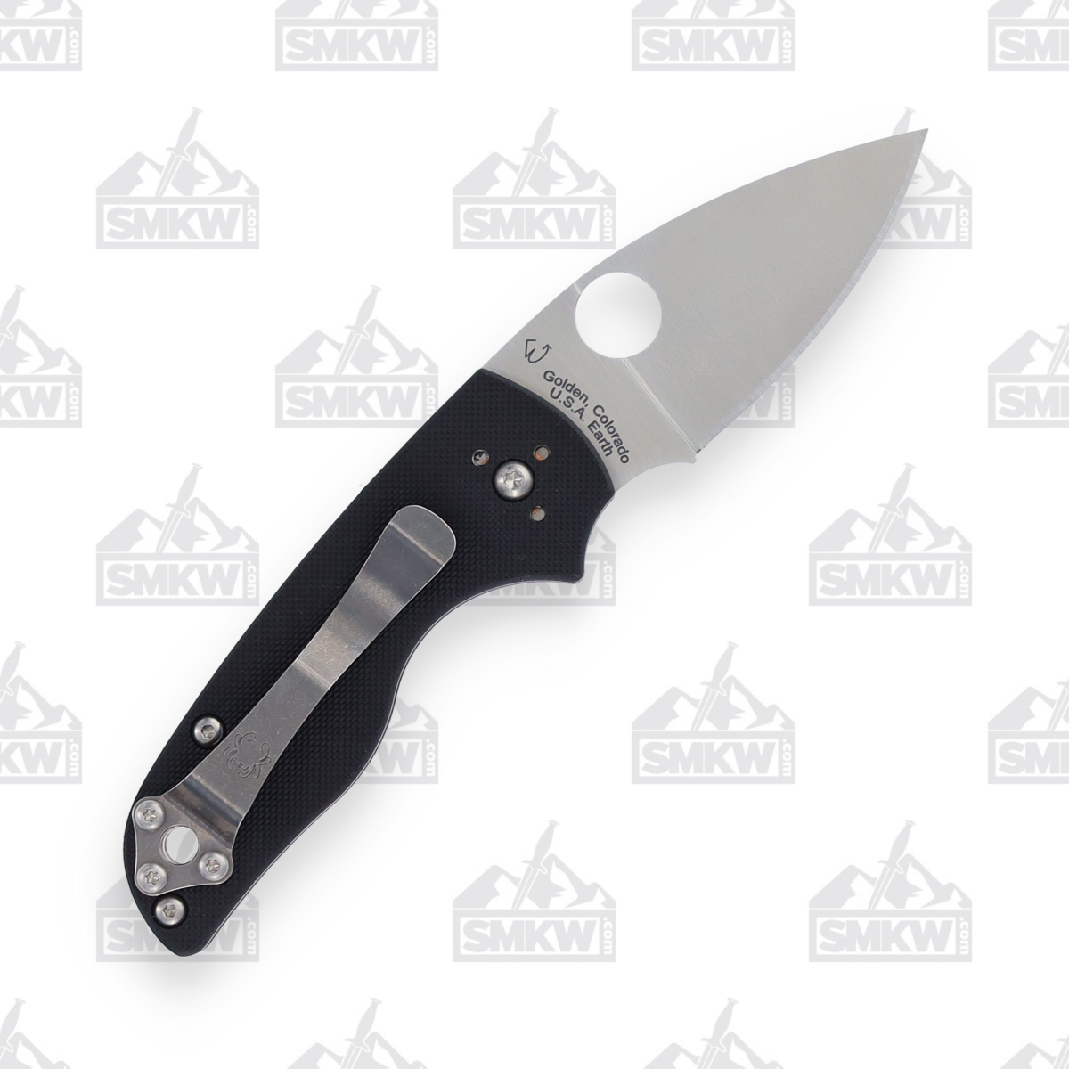 Spyderco Lil Native Folding Knife 2.42in Plain Edge G10 Thumb Hole SPC230NLGP View 3