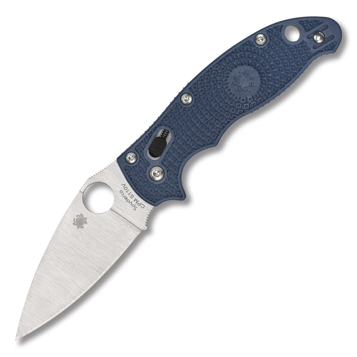 Spyderco Manix 2 Folding Knife 3.37in Plain Edge Blue FRN Polymer SPC101PDBL2 View 2