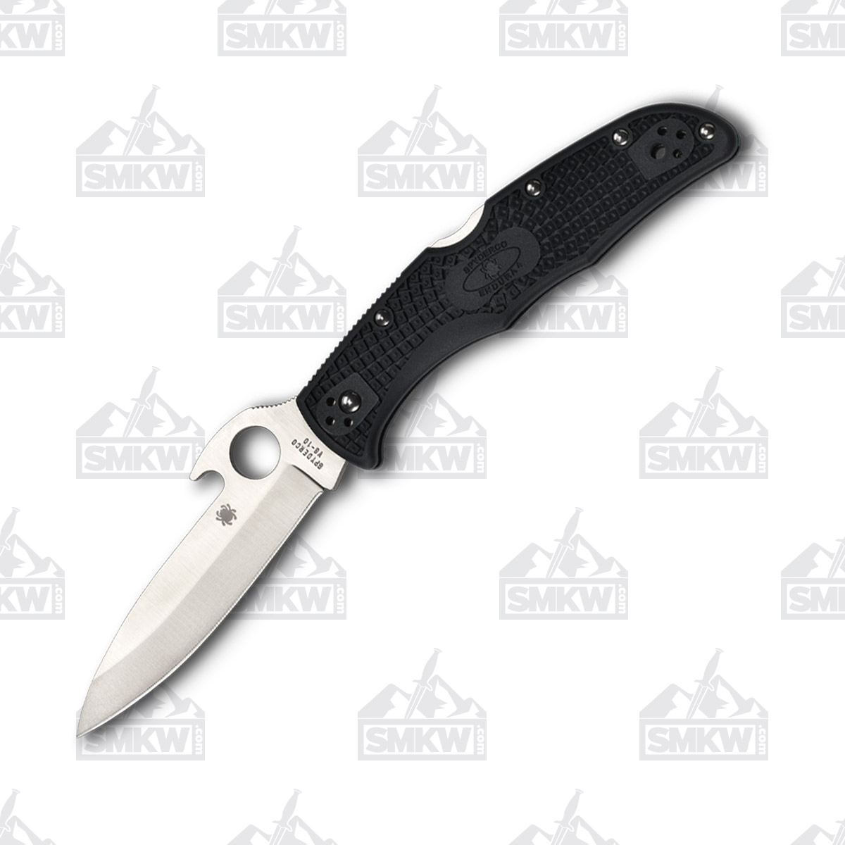 Spyderco Endura 4 Emerson Folding Knife 3.81in Plain Gray FRN SPC10PGYW View 2
