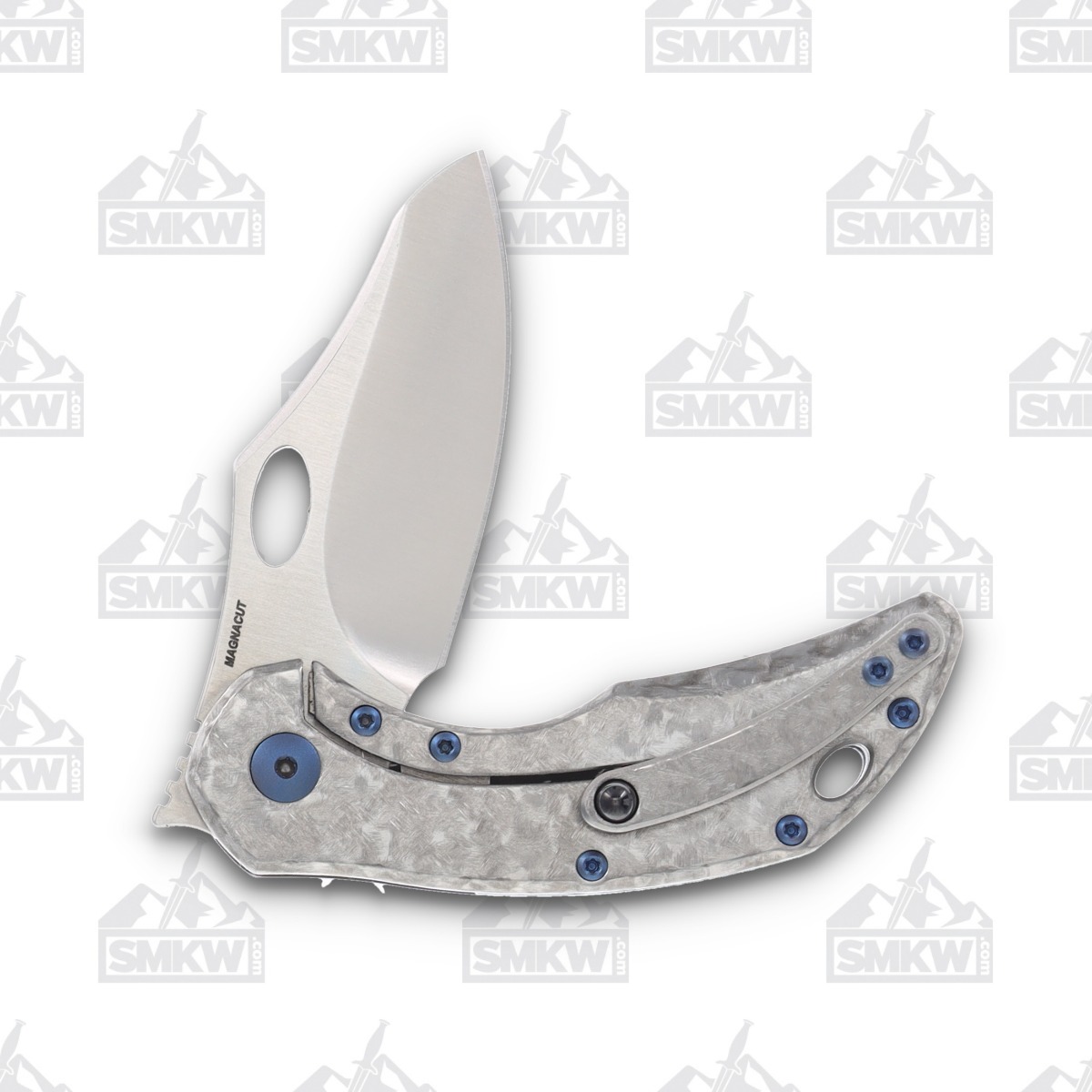 Olamic Busker Semper Folding Knife 007-S Nebula FatCarbon/Frosty Titanium BCF007S View 4