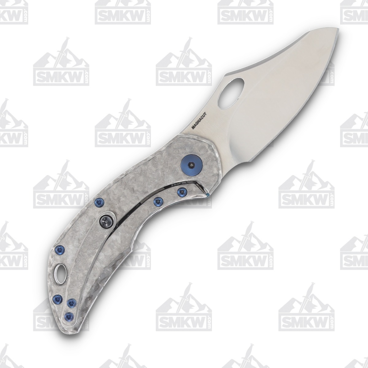 Olamic Busker Semper Folding Knife 007-S Nebula FatCarbon/Frosty Titanium BCF007S View 2