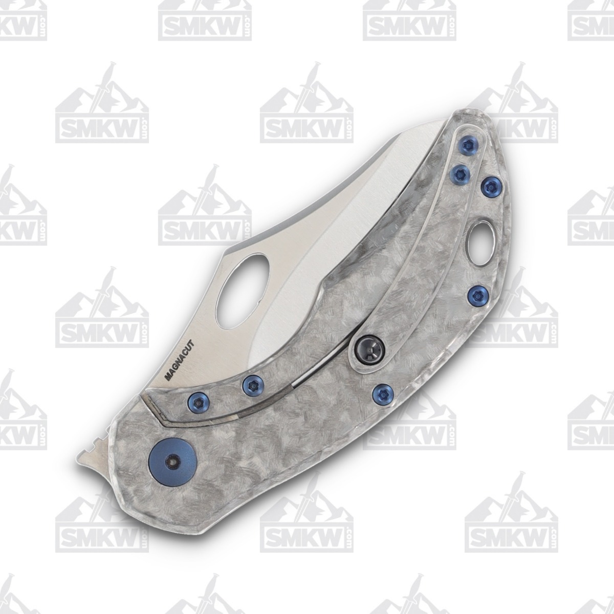 Olamic Busker Semper Folding Knife 007-S Nebula FatCarbon/Frosty Titanium BCF007S View 6
