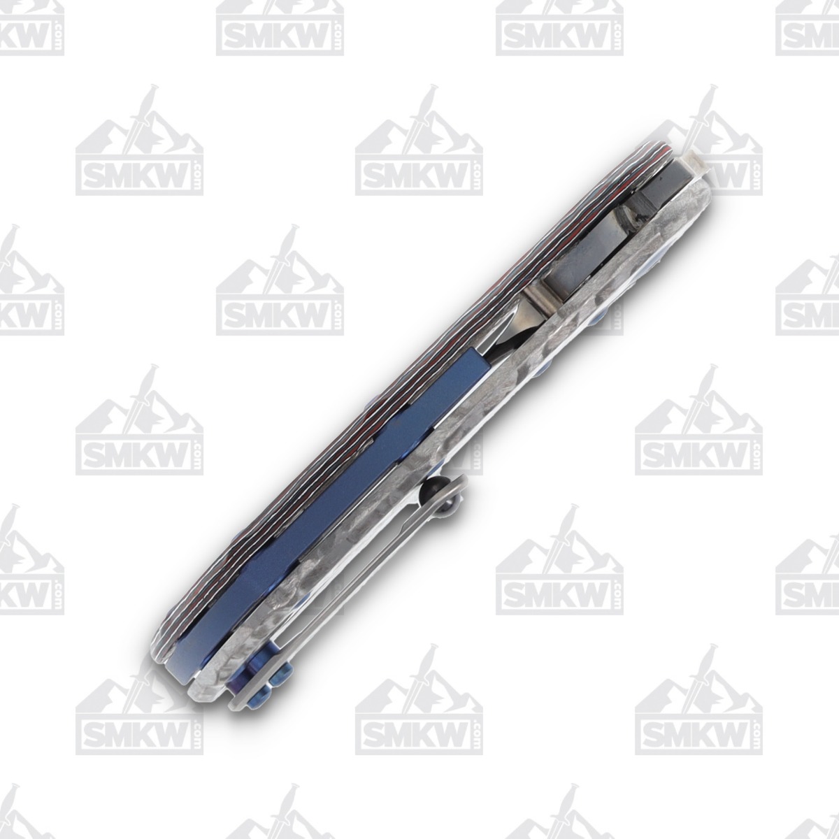 Olamic Busker Semper Folding Knife 007-S Nebula FatCarbon/Frosty Titanium BCF007S View 7
