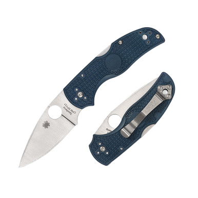 Spyderco Native 5 Folding Knife Cobalt Blue 2.95 Inch Plain Leaf SPC41PCBL5 View 1