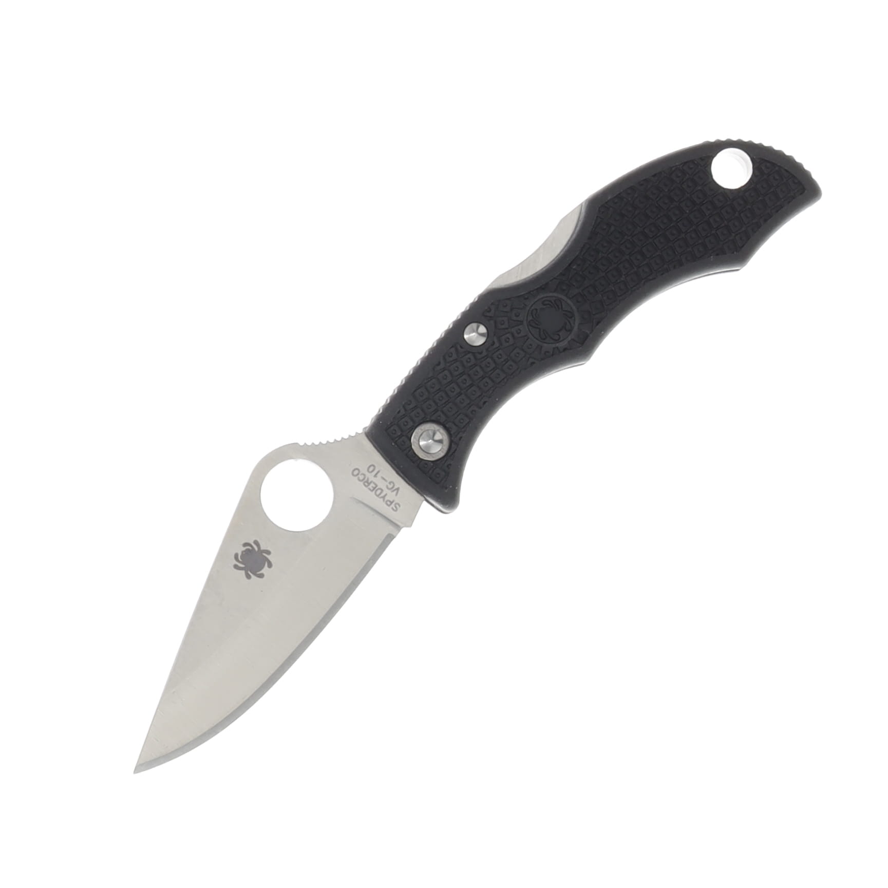 Spyderco Ladybug 3 Folding Knife Black FRN 1.9in Satin Plain Blade SPLBKP3 View 1