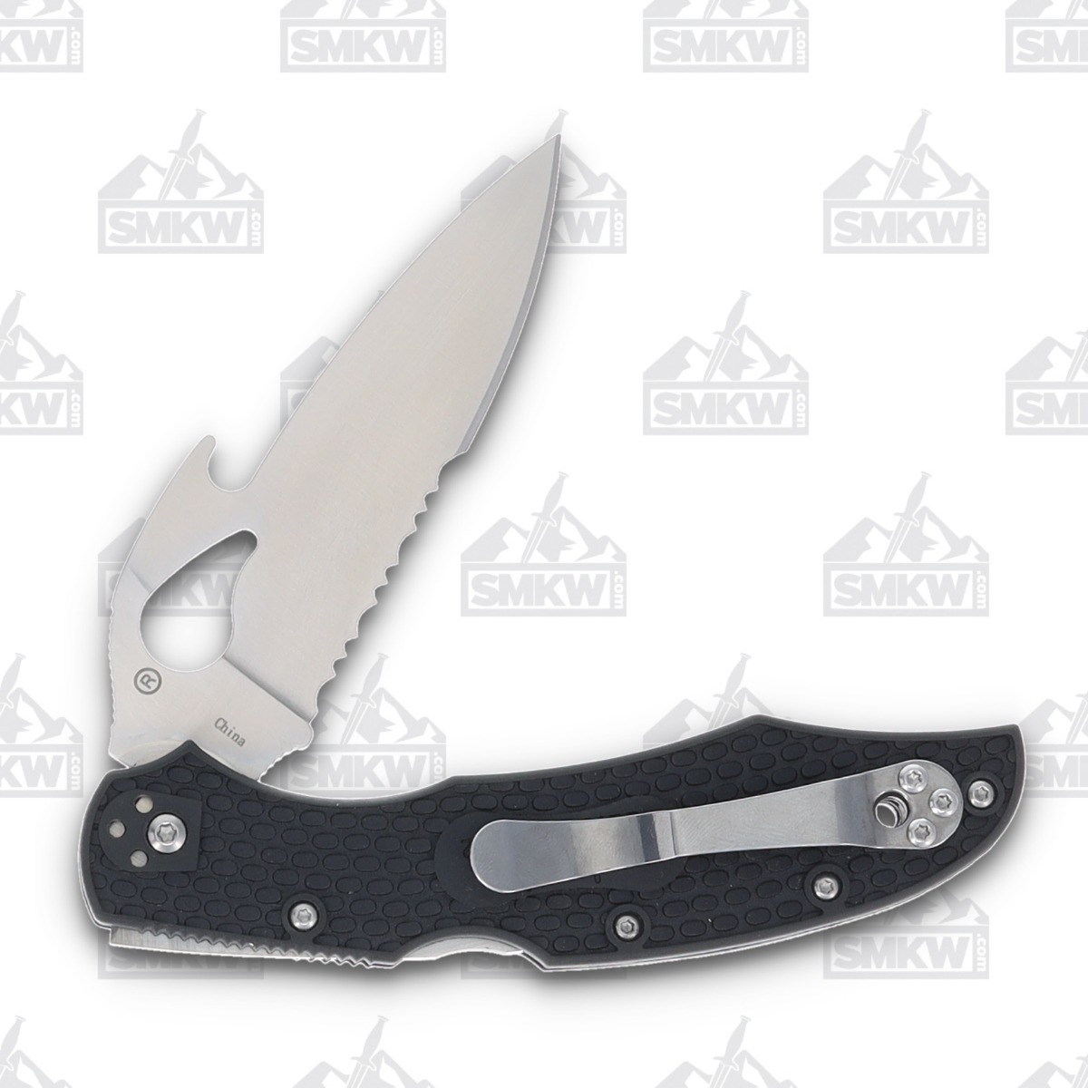 Spyderco Byrd Cara Cara 2 Emerson Folding Knife 3.75in Partially Serrated FRN SPBY03PSBK2W View 6