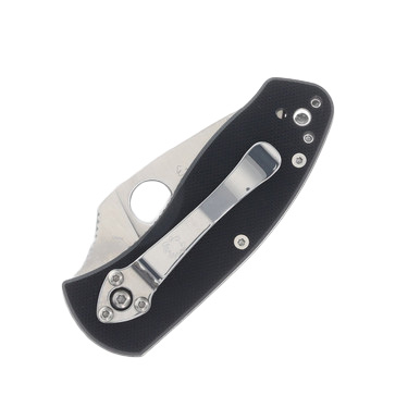 Spyderco Ambitious Folding Knife G10 Black 2.31in Satin Plain Blade SPC148GP View 8