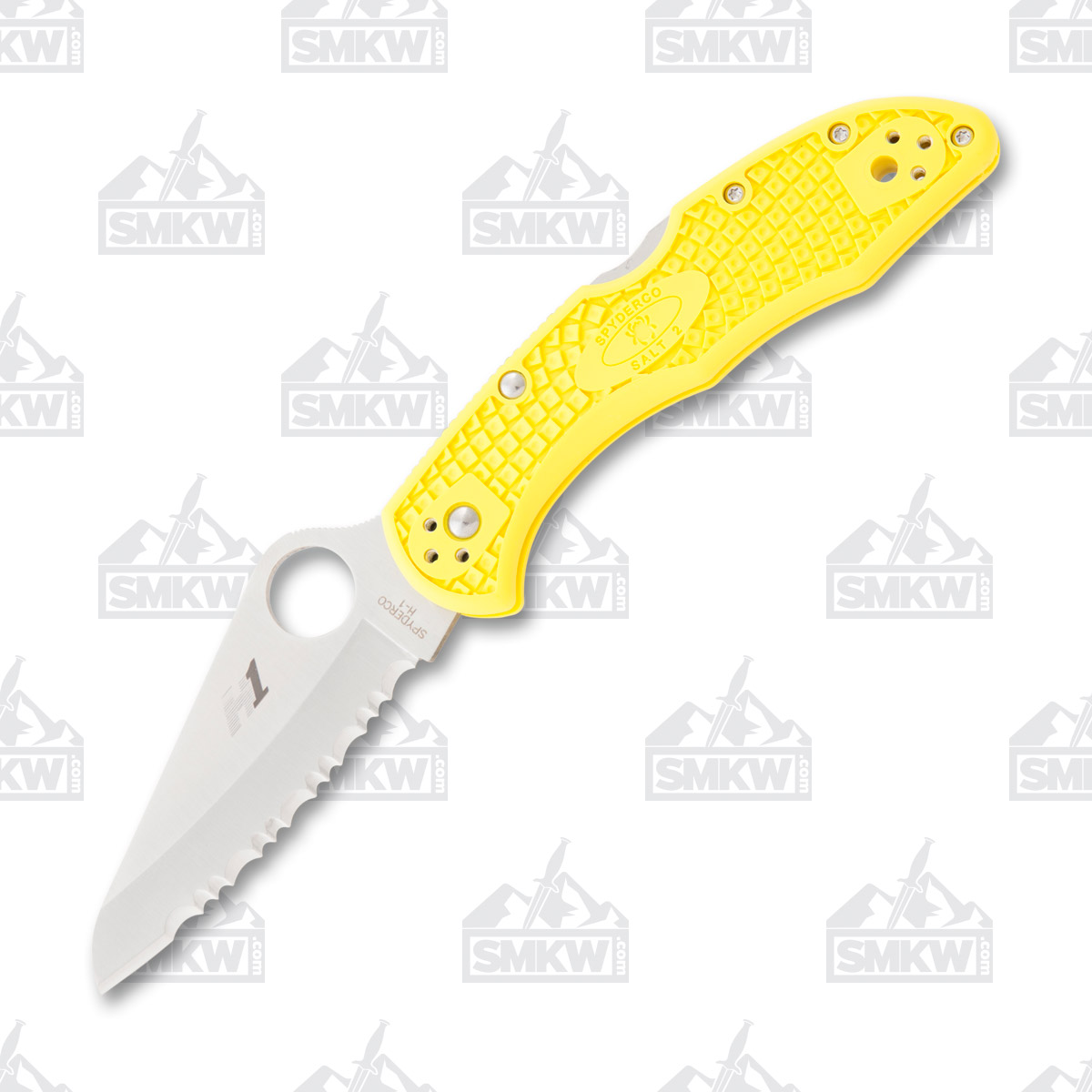 Spyderco Salt 2 Folding Knife Yellow Serrated SPC88SYL2 View 2