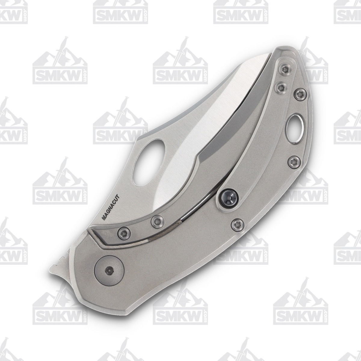 Olamic Busker Semper Framelock Folding Knife 018-S (Satin Magnacut, Arctic Storm FatCarbon/Light Blast) BCF018S View 6