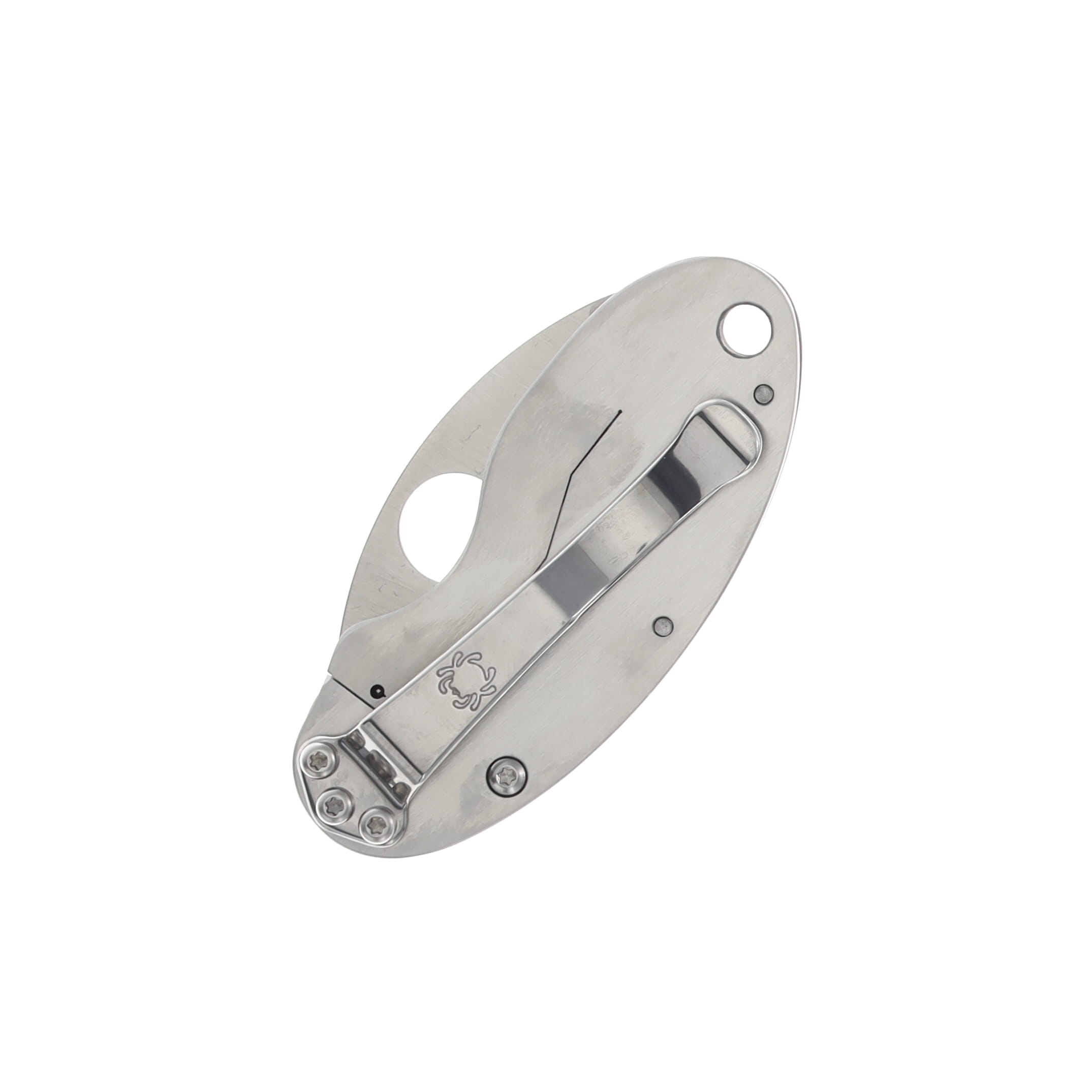 Spyderco Cricket Stainless 1.88 Inch Plain Satin Modified Hawkbill SPC29P View 3