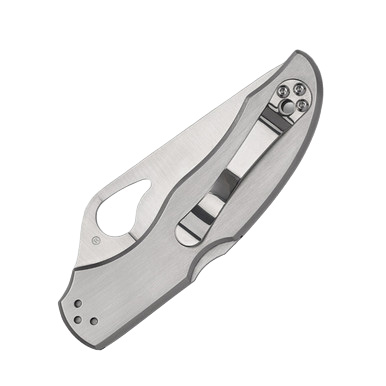 Spyderco Harrier 2 Stainless Folding Knife 3.39in Partially Serrated Blade SPBY01PS2 View 3