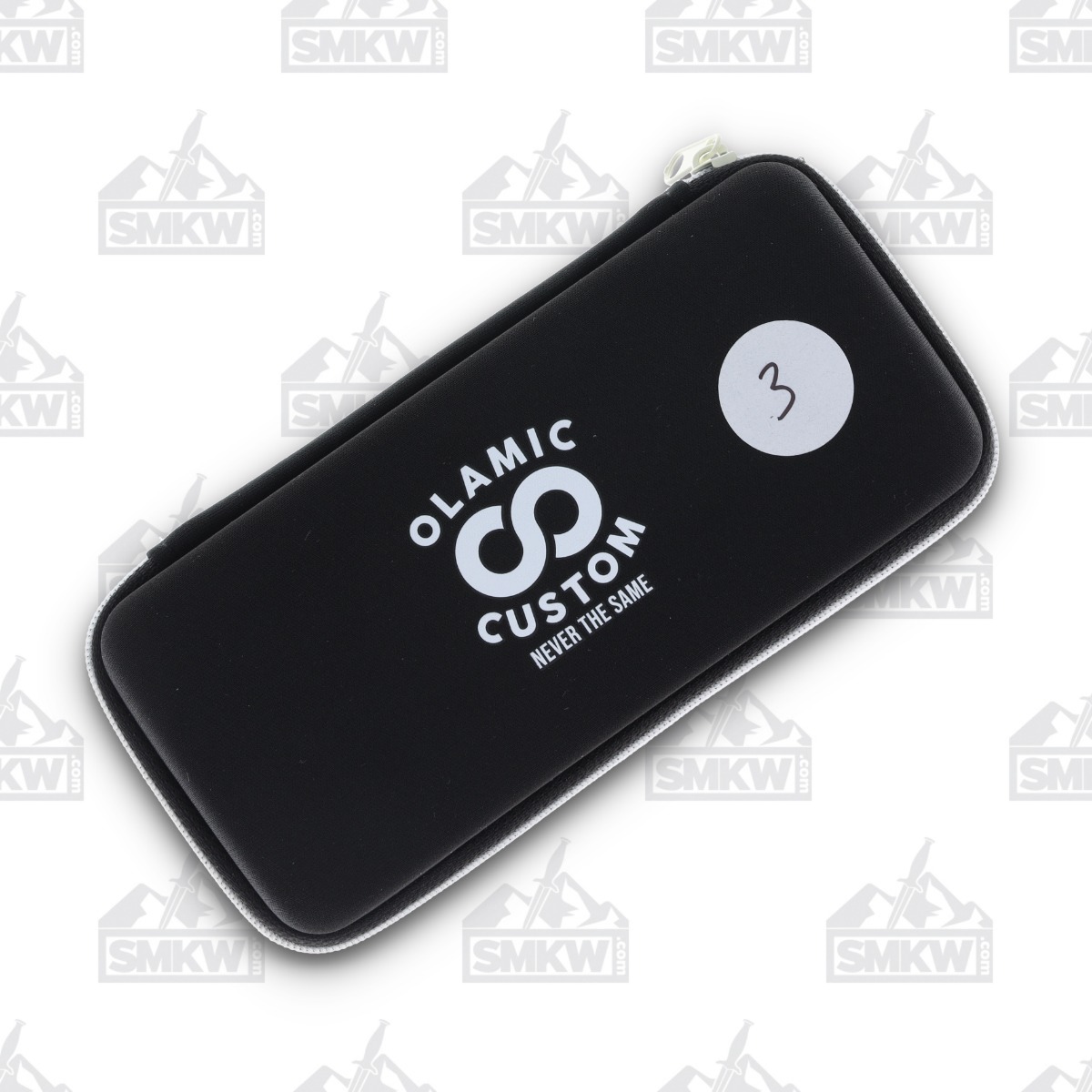 Olamic Busker Semper Framelock Folding Knife 017-S (Satin Magnacut, White Storm FatCarbon/Light Blast) BCF017S View 13
