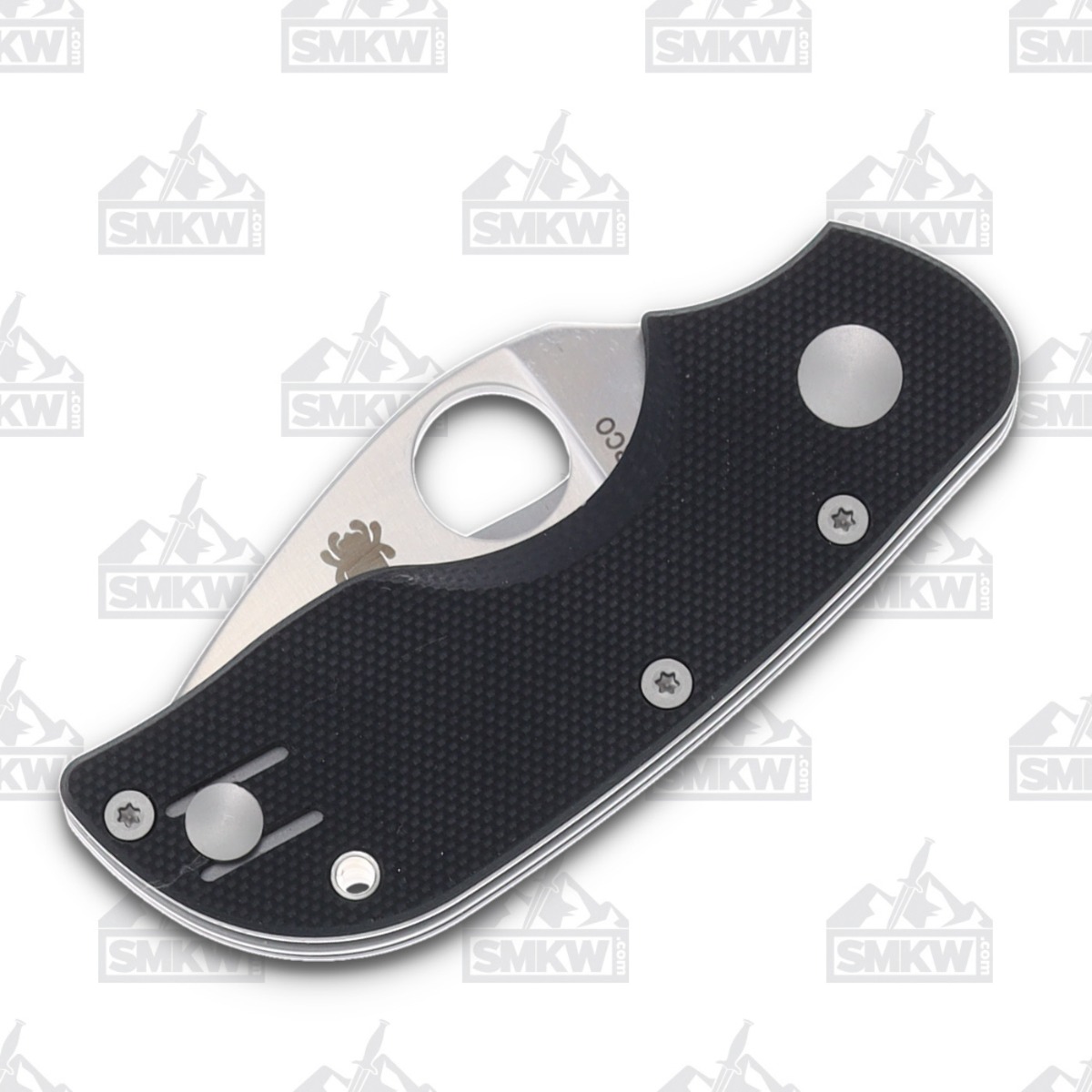Spyderco Chicago Folding Knife Black G10 2in Satin Plain Blade SPC130GP View 5